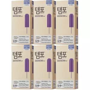 템포 체내형 생리대 탐폰 레귤러 8P X 6개