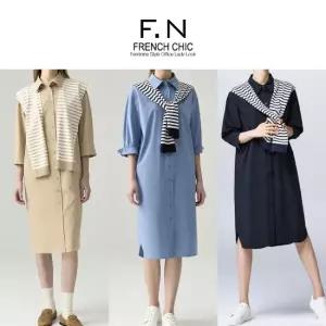 [에프엔] F.N 베이직 셔츠원피스+니트 머플러 M241