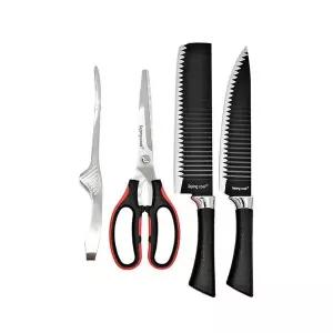 음식점칼세트 캠핑 가위세트 부엌칼 정육칼 식가위 4종 조리집게