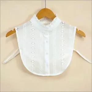 펀칭 레이스 페이크카라 레이어드 넥케이프 프릴넥 이너셔츠