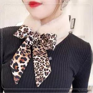 여성 레오파드 퍼 목도리 겨울 인조털 머플러 넥워머 방한용품