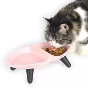 [반려] 강아지 고양이 식기 물그릇 핑크색 2구 반려동물 밥그릇 다용도