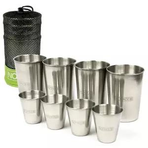캠핑 스텐 맥주컵 8P 세트 소주컵 커피잔 휴대용 등산 물컵