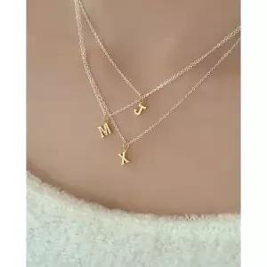 [폭스타일] [925 Silver] Combi initial necklace