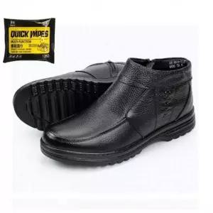 [RIZPICK]남성 겨울 방한 털워커 지퍼 부츠 보온 신발 세정 티슈