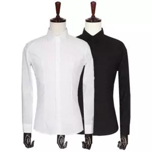 빅사이즈 솔리드 와이셔츠 긴팔 드레스 단가라 남자