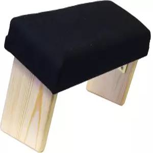 무드라 크래프트 블랙 접이식 명상 의자 - 요가 선 벤치 무릎 꿇기 쿠션이 있는 나무 기도 시자 시트