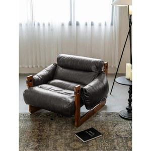 레트로 싱글 소파 안락의자 리클라이너 사무실 포인트 가죽 1인