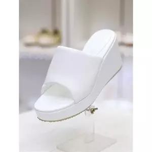 [셀러허브 1]바이로쏘 세이브존03 심플 웨지힐 와이드 스트랩 8cm 뮬 샌들 (BY)23S10105BD3W (10148251)