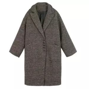 여자코트코디 여자 직장인 겨울 출근 룩 코디 데일리 체크 롱 코트