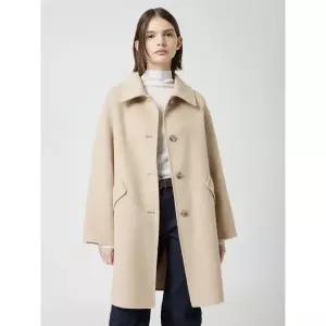 [CC콜렉트](강남점)캐시미어 블렌드 싱글 하프 코트_C254MSG356