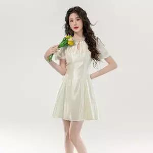 여성용 미니 스커트 천금 원피스 슬림핏 디자이너 A라인 KS1