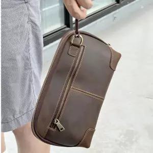 S모아 슬림쉐입 가죽 클러치백 1P 데일리 화장품 파우치