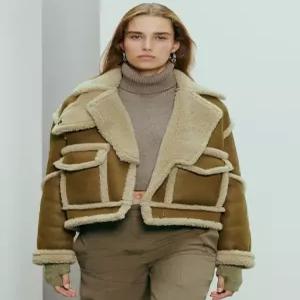  여자 플리스 양털 무스탕 겨울 숏코트 램스울 루즈핏 숏무스탕 4088950