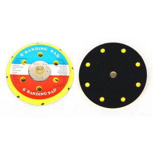 샌딩패드 6인치 9홀 M8 숫나사형 원형사포 에어샌더기