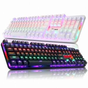 COX CK420 교체축 레인보우 LED 게이밍 기계식 키보드 (블랙, 갈축)