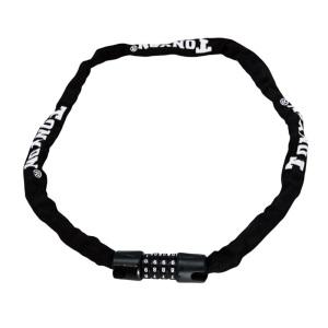 토니온 4단번호키 가벼운자전거자물쇠 스틸 체인 락 자금장치 도난방지 비밀번호