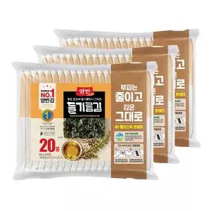 [동원] 양반김 들기름김 8매X20봉X3개 (총60봉) /에코패키지/식탁김