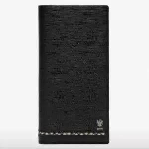 [롯데백화점]닥스 액세서리 [쇼핑백동봉]블랙 라인 체크 로고 장지갑 DBWA2E621BK