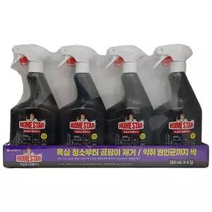 홈스타 뿌리는 곰팡이 싹 욕실청소용 세정제750mlx4개