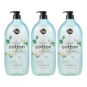 샤워메이트 바디워시 클린코튼, 1.2kg, 3개