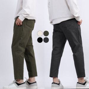 봄 가을 남자 와이드슬랙스 와이드팬츠 편한바지 고무줄 스판 면바지 캐주얼 코디 28-38