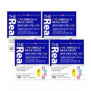 더리얼 저온초임계 알티지 오메가3 맥스 1400 (60캡슐/2개월분)x4개 세트