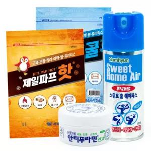 제일파프 파스 핫+쿨+에어파스+안티푸라민 4종세트