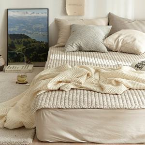 데코뷰 NEW 부드러운 워싱피그먼트패드겸이불 Q 모카브라운, 1개