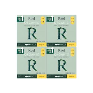 라엘 유기농 순면커버 생리대 소/중/대 4팩