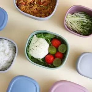 아트박스 아름다운공간 실리콘 냉동냉장 밀폐용기 전자레인지 도시락 L 600ml)