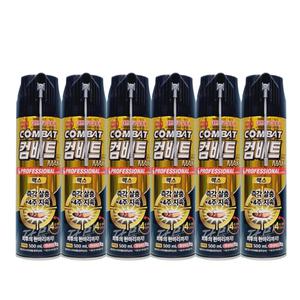 컴배트 프로페셔널 맥스 스피드 수성 에어로솔 살충제 바퀴벌레용 500ml x6개