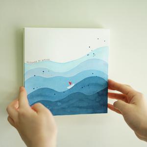 접어쓰는 벽걸이 종이캔버스액자 만들기재료 화이트색상, 크라프트색상 2종(5장세트)