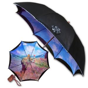 양산 명화 UVULI 망사 이중 모네 푸르빌의 절벽 자외선 차단 국산 수제 여성