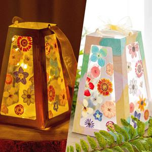 종이 압화 무드등 LED 와이어 램프 DIY 만들기 인테리어조명 꽃등