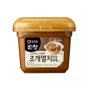 청정원 우리집 청정원 순창 조개멸치 찌개된장양념 450g 캠핑 여행 자취 잔치 등산 식당용 대용량 식재료