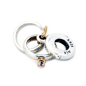 [판도라] 판도라 투톤 웨딩링 댕글 참 799319C01