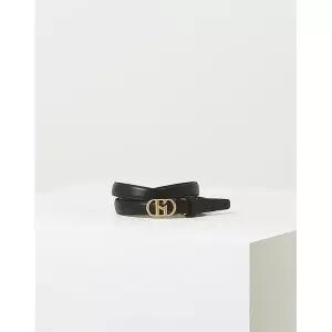 [롯데백화점]헤지스ACC HJBE2F410_블랙 로고버클 소가죽 벨트