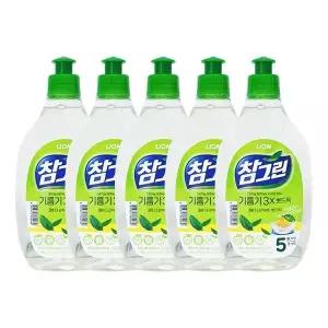 참그린 주방세제 녹차 기름기 2X 뽀드득 용기 500g x5