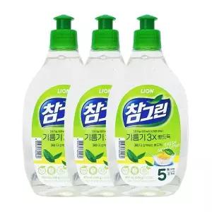 참그린 주방세제 녹차 기름기 2X 뽀드득 용기 500g x3