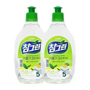 참그린 주방세제 녹차 기름기 2X 뽀드득 용기 500g x2