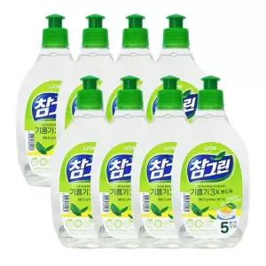 참그린 주방세제 녹차 기름기 2X 뽀드득 용기 500g x8