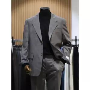 [갤러리아] BON 라이트베이지 블루 글랜체크 루즈핏 캐주얼 셋업 슈트 BN3MEA287