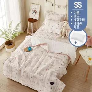 스노우리플 순면 어린이 여름이불 키즈 패드세트SS (베개솜포함)