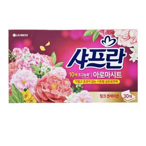 샤프란 아로마 시트 핑크 센세이션 30매/ 세탁기용