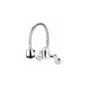 대정워터스 씽크 코브라 벽붙이 한개레버식 온냉수 혼합꼭지 수전 뉴무지개 주방 자바라 SM-110