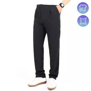 여름 정장바지 남성 기지 밴딩 빅사이즈 스판 슬랙스