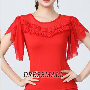 [드레스몰] 이시스탑 댄스 여성 밸리 라인 댄스 복 벨리 줌바 방송 상의