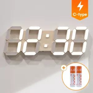 플라이토 하이브리드 유무선 C타입 인테리어 LED 벽시계 38cm
