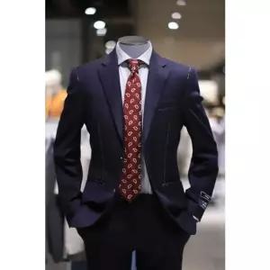 [갤러리아] BON 네이비 이태리 마르조또 캐시미어 혼방 슬림핏 프리미엄 슈트 BN2FJA001